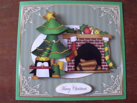 Pingys Fireplace at Christmas by Maria Grech