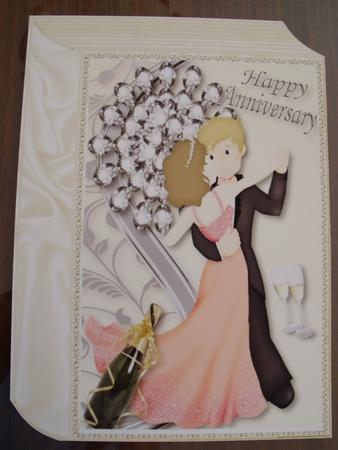 Dancing Couple with Champagne for Anniversary Book A4 by Maria Grech