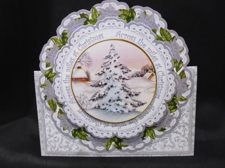 Snow Tree Across the Miles 3D Picture Doily C & E Kit by Maria Stevens