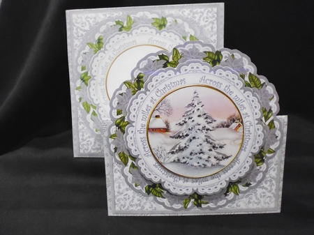 Snow Tree Across the Miles 3D Picture Doily C & E Kit by Maria Stevens