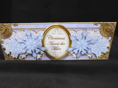 Blue Flakes Across the Miles Xl Dl Decoupage Topper by Maria Stevens