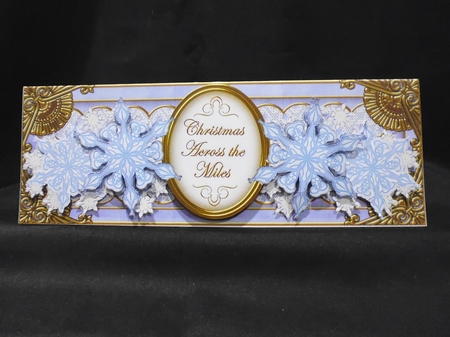 Blue Flakes Across the Miles Xl Dl Decoupage Topper by Maria Stevens