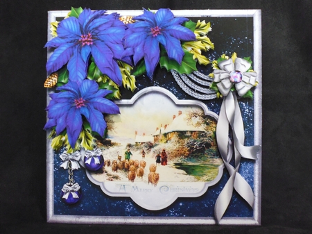 Starry Night Poinsettia Palette 19 by Maria Stevens