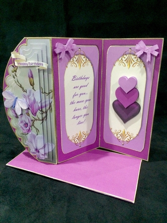 Apple Blossom Tri-Fold Scalloped Panel Card Kit  by Maria Stevens