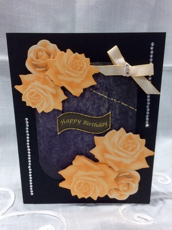 Orange Sorbet Roses - Decoupage Kit by Maria Stevens