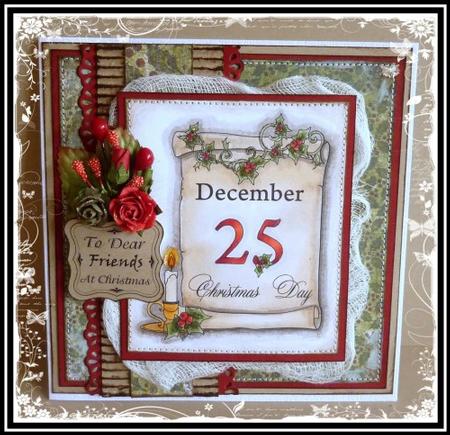 Scroll Christmas Digital Stamp and Sentiment Featured Gallery Photo