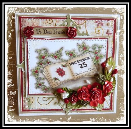 Christmas Book Digital Stamp and Sentiment by Marianna Falangi