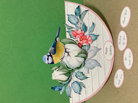 BLUE TIT ROCKER CARD by Marianne Kowalchuk