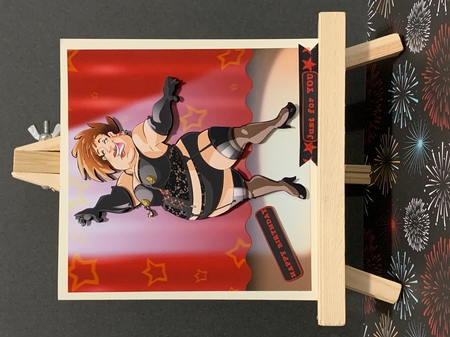 Burlesque Dudess 7x7 Quick Card by Marianne Kowalchuk