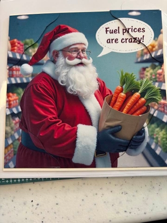 Santa Fuel Prices Are Crazy (1).  9 Piece 7x7 Complete Kit by Marianne Kowalchuk