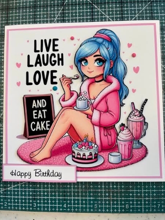 live laugh love and eat cake by Marianne Kowalchuk