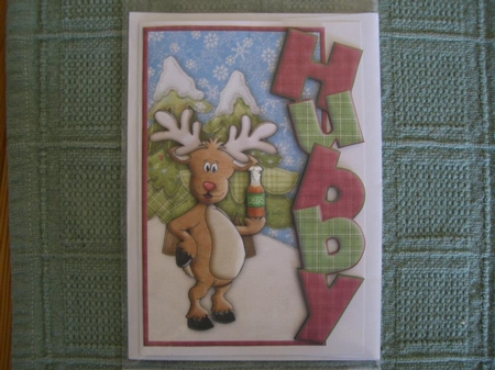 Cheers Deer! Christmas Hubby Over the Side by Marianne Kowalchuk