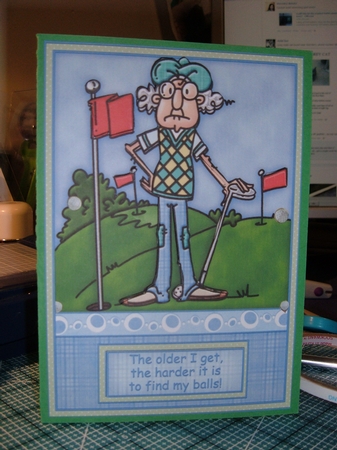 Lost Golf Balls Card Front & Decoupage by Marianne Kowalchuk