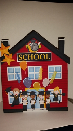Schoolhouse-shaped Grad Card - Class by Marianne Kowalchuk