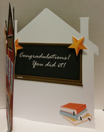 Schoolhouse-shaped Grad Card - Class by Marianne Kowalchuk