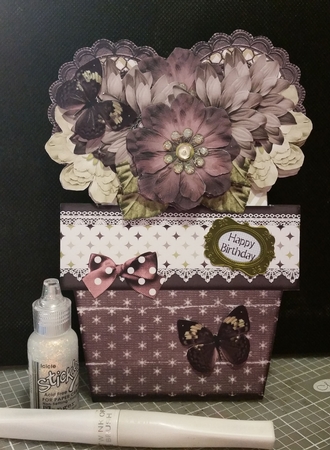 Flower Pot Stand Alone Card with Insert 807 by Marianne Kowalchuk