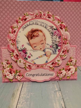 Babies R Precious Girl Tent Card Kit.2 by Marianne Kowalchuk