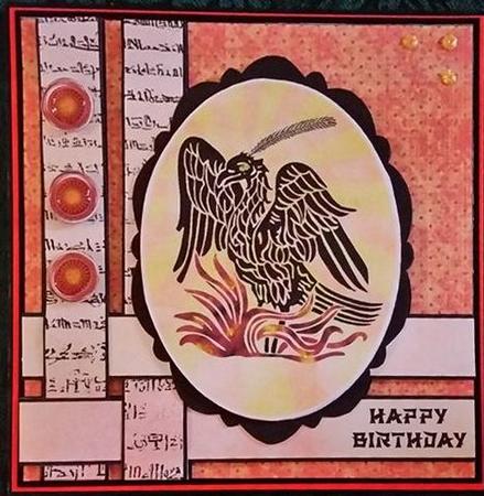 Mythical Phoenix Woven Corner Card Mini Kit by Marianne Kowalchuk