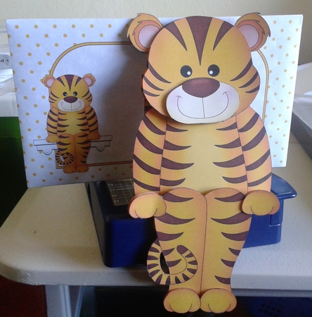 3D on the Shelf Card Kit - Tinker the Little Tiger by marie davie