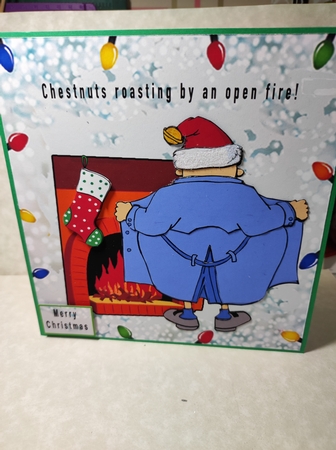 Chestnuts Roasting By An Open Fire - Decoupage by marie nowell