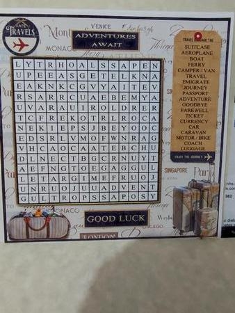 WORD SEARCH, BON VOYAGE, mini kit by marie nowell