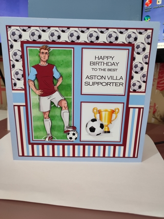 8x8 Aston Villa Decoupage Mini Kit - x5 A4 sheets  by marie nowell