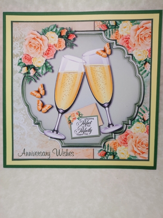 Wedding Anniversary in Peach and Green by marie nowell