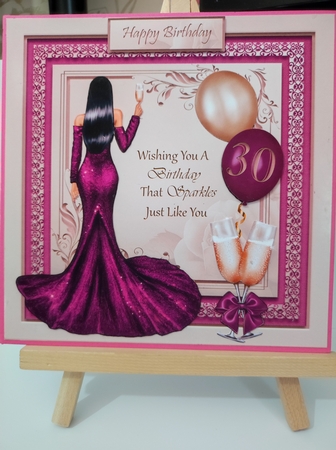 Purple Dress Special Age Card Mini Kit by marie nowell