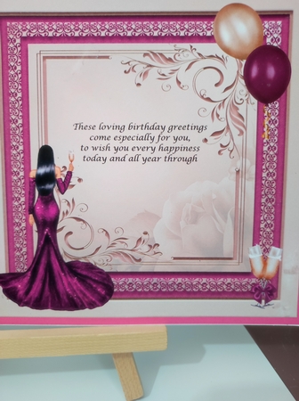 Purple Dress Special Age Card Mini Kit by marie nowell