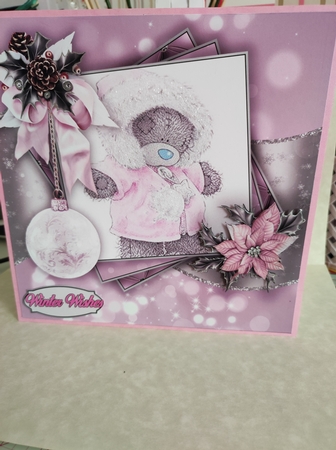 Pink Teddy Christmas Bumper Kit #1     by marie nowell