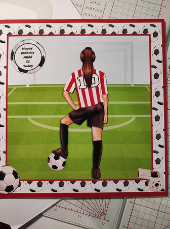 WOMENS FOOTBALL - RED & WHITE by marie nowell