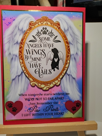 Large Some angels pet loss topper by marie nowell