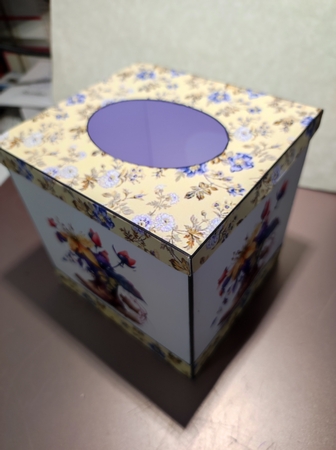 Tissue box cover Flowers & leaves by marie nowell