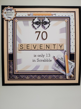 70 Is Only 13 In Scrabble (Male) by marie nowell