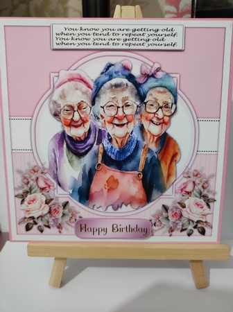 6, Lovely 8x8  Aged Cards With Funny Sayings by marie nowell