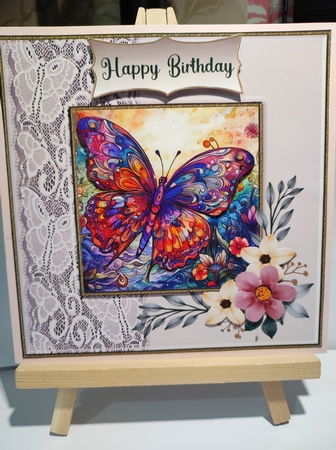 Colourful butterfly card front 7 by marie nowell