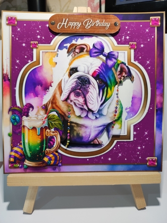 Mardi Gras English Bulldog 2 Mini Kit by marie nowell
