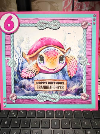 Little Sea Turtle Birthday Girl 1-10 by marie nowell