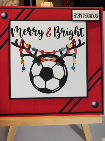 MERRY & BRIGHT FOOTBALL by marie nowell