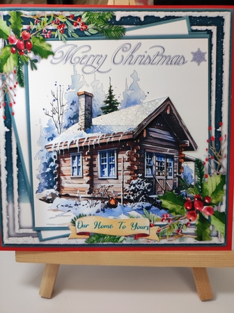 8x8 Quick Card The Christmas Cabin 2 by marie nowell