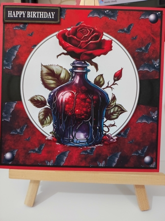 BLACK & RED GOTHIC ROSE 2 by marie nowell