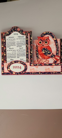 2024 Calendar Patchwork owl by marie nowell