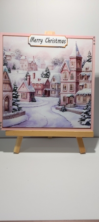 Pretty Pink Winter Christmas 8x8 Four by marie nowell