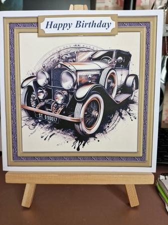 Framed vintage car card front 10 by marie nowell