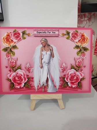Beautiful Angel & Roses by marie nowell