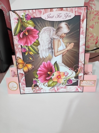 Angels Prayer Topper with Decoupage by marie nowell