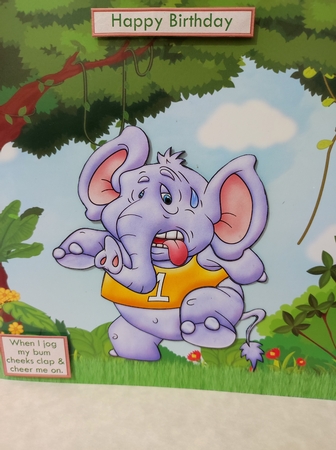 Jogging Elephant 8x8 Decoupage Mini Kit for Men by marie nowell