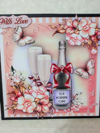 Wedding/anniversary Champagne Card Front Kit by marie nowell