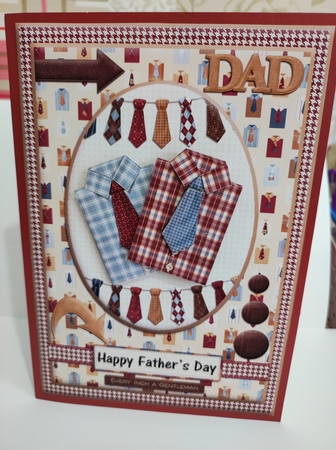 Shirts and Ties Fathers Day / Birthday Card Front with Decoupage by marie nowell