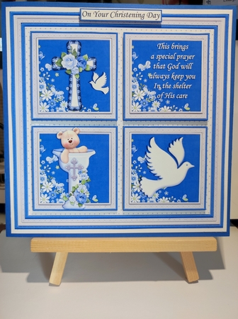 CHRISTENING or BAPTISM Boy Child or adult 7.5 Quick Layer Card by marie nowell